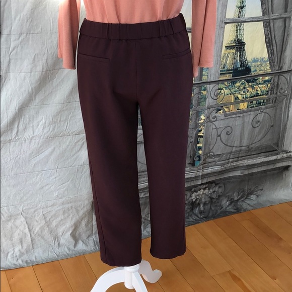 Theory Ponte Pull On Pant on Aubergine Size L - Picture 3 of 8